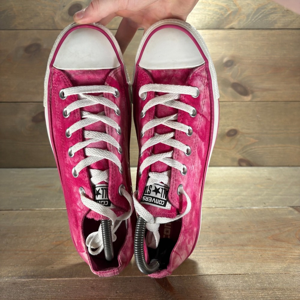 Converse Chuck Taylor Womens size 9 shoes Pink Canvas Lace Up Low Top sneakers - Picture 6 of 9